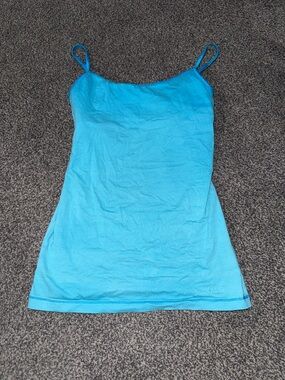 Aeropostale Favorite Cami Blue Tank Top Adjustable Straps Stretch Y2K Inspo